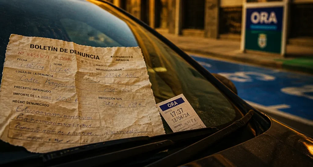 Amendes stationnement espagne : contravention sur pare-brise