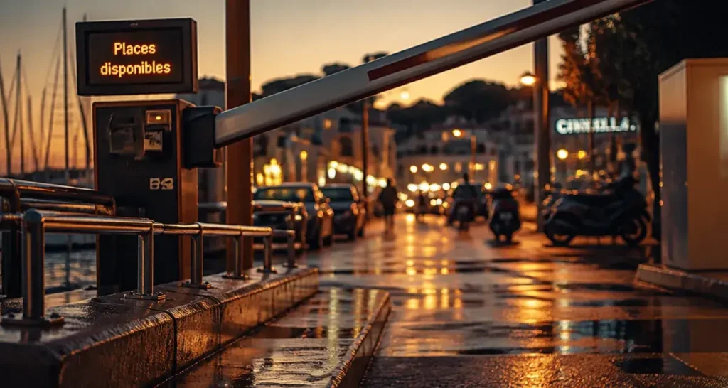 Parking sanary sur mer : barrière levée et places disponibles